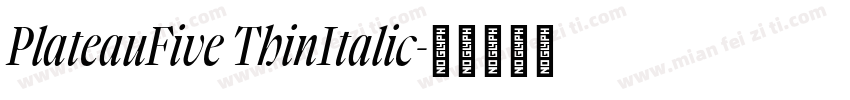 PlateauFive ThinItalic字体转换